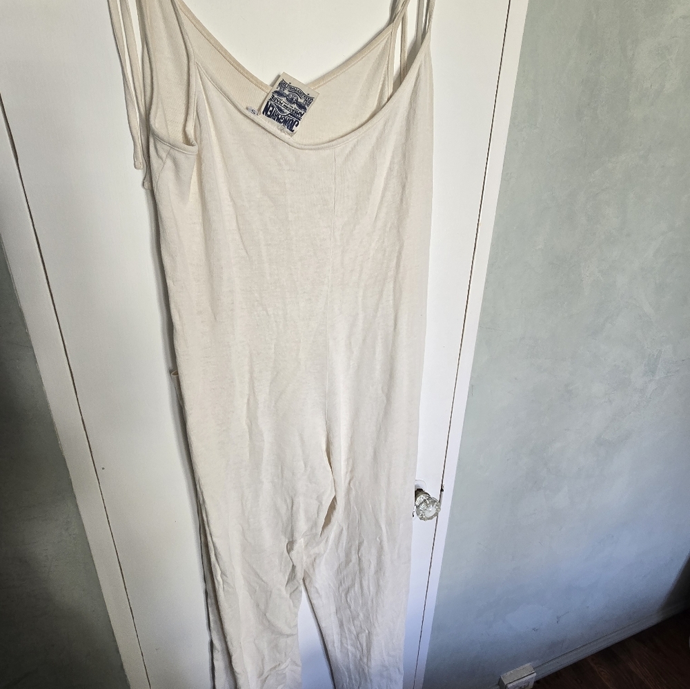 Jungmaven Natural Sleeveless Tie Jumpsuit